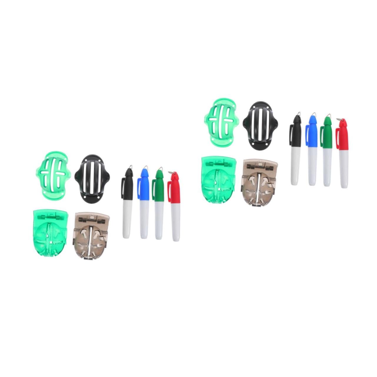 Abaodam Golf Markierungsset mit Hochpräziser Golfball Marker mit Farbmarkern und Klips für Optimale Ausrichtung und Einfache Anwendung Beim Golfspiel