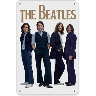 The Beatles Wall Decor – The Beatles Metal Tin Signs,Beatles Retro Art Wall Poster,Beatles Themed Birthday Party Decorations12x8 Inch - Les Beatles, Paul McCartney, John Lennon, RIngo Starr, George Harrison