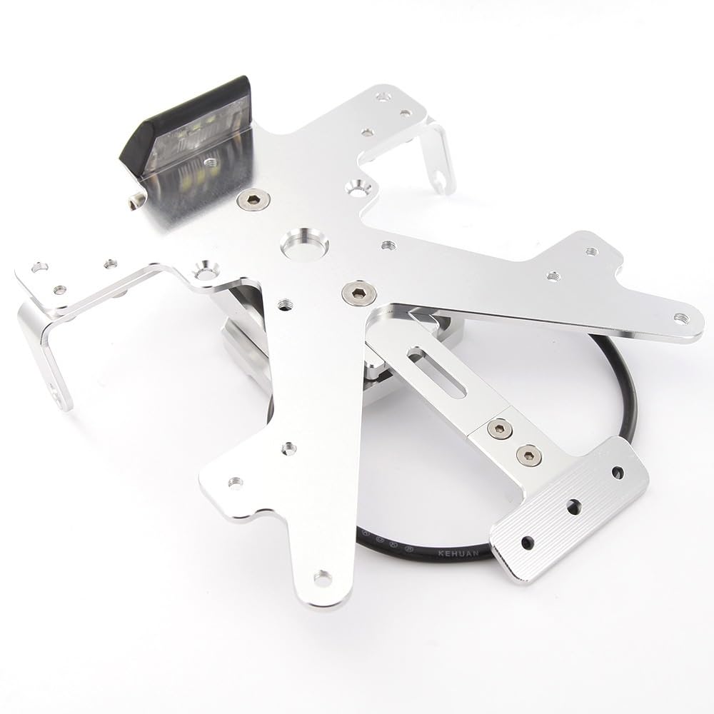 DDGBERFP For Z800 Z 800 Motorcycle License Plate Holder Tail Tidy Mudguard Eliminator(Silver)