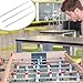HANABASS 3pcs Football Machine Pole Table Soccer Rod, Table Soccer Pole Replacement, Foosball Table Parts Desk Soccer Machine Accessory Metal Rod for Soccer Game Repair Maintenance Iron Silver