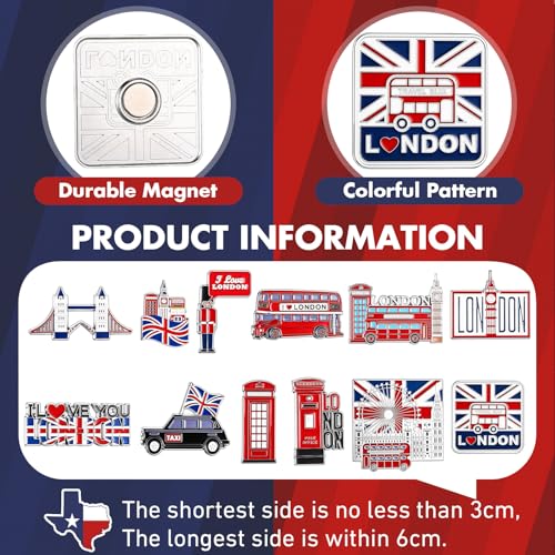 Set 12 Imánes Decorativos London para Refrigerador miniatura 2