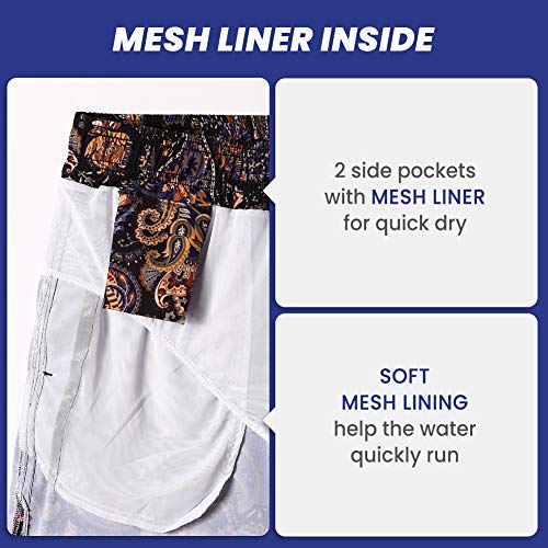 MaaMgic Costume da Bagno Corti Uomo Stile Retro