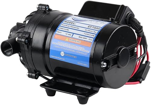 Miniatura 2 de Everflo EF7000-BOX 70 GPM 12V Bomba de diafragma - 12 puertos FNPT negro