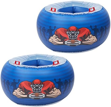 MD Sports Giant Inflatable Football Body Bumper Bopper Set - XL Wearable Sumo Bopper & Knocker for Play and Rough Housing - Blow Up Buddy Body Bubble Set for 2 - Bbop Ball Bumper for Adults, Kids