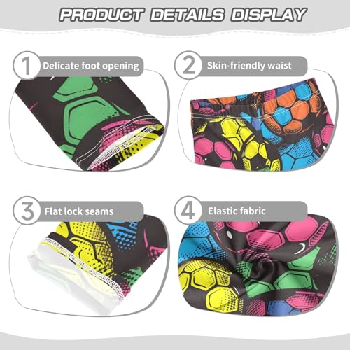 Colorful Football Girls Leggings Soft Stretch Workout Yoga Dance Pants for Kids Casual Tights3