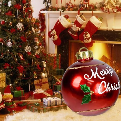 Giant Inflatable Christmas Ball - 23.6 Inch/60cm PVC Outdoor Christmas Bauble Decoration for Xmas Yard, Garden, Patio (1PCS) - Image 6