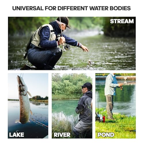 Image of Fly Fishing Flies Assortment Kit, Hand-Tied Dry Wet Fishing Lures, Nymphs, Streamers, Terrestrials for Trout Bass Sunfish, Pike with Magnetic Fly Box