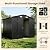 Metal Outdoor Storage Shed with Sloping Roof and Lockable Door, Heavy-Duty, for Patio, Lawn, Backyard (Black, 10×8 FT)