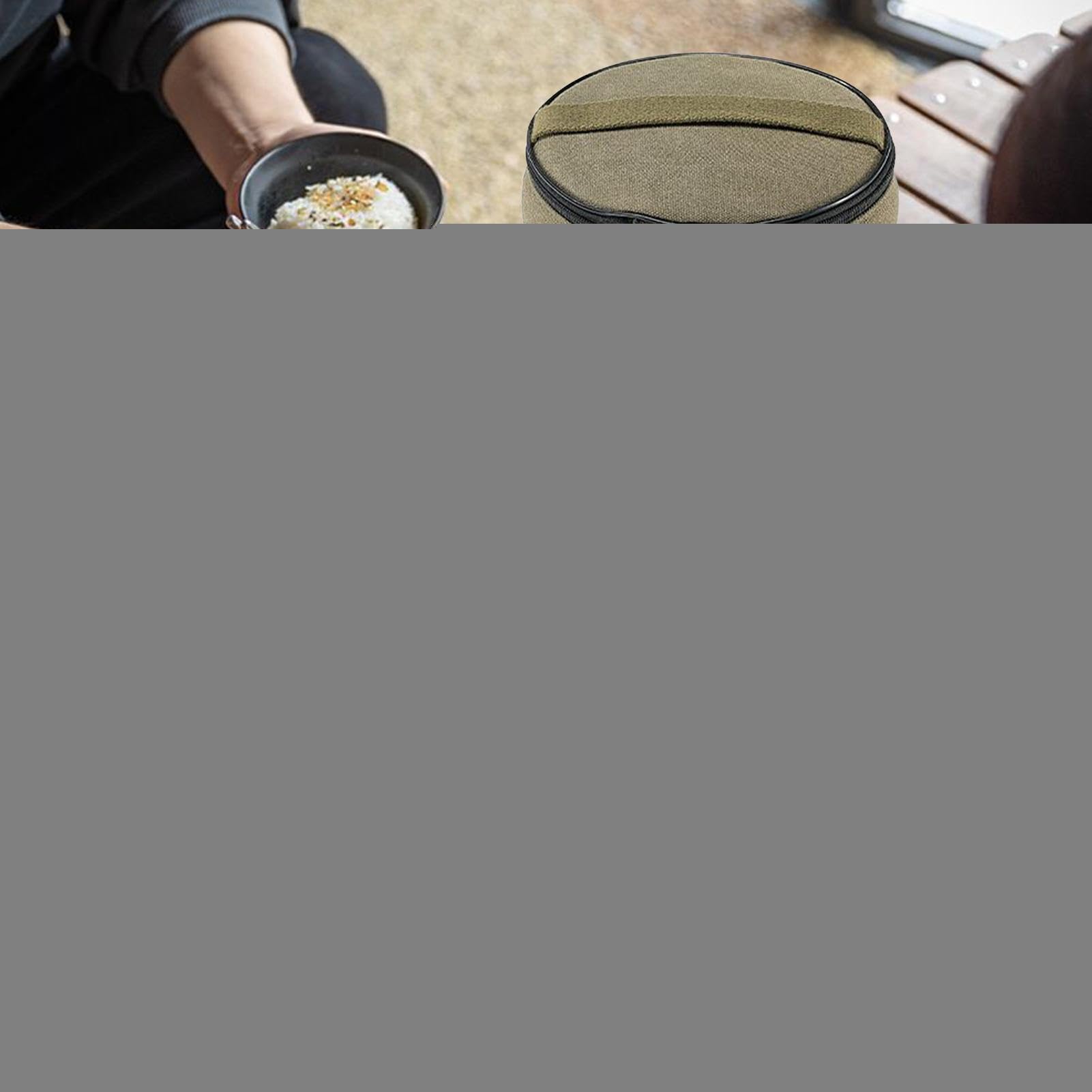 Camping Geschirr Set Rostfreies Edelstahl-Besteck Für Outdoor-Aktivitäten | Besteck Mit Hitzebeständigem Canvas Aufbewahrungsbeutel Wiederverwendbar Für Picknick Wanderungen Outdoor-Essen