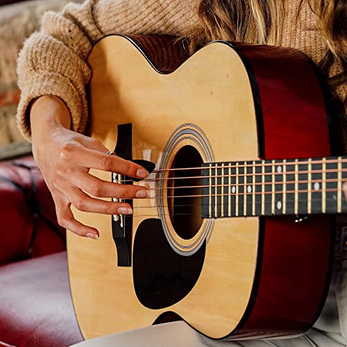 Image of 3rd Avenue Full Size 4 /4 Acoustic Guitar Steel String Pack Bundle for Beginners - Bag, Picks and Spare Strings - Natural