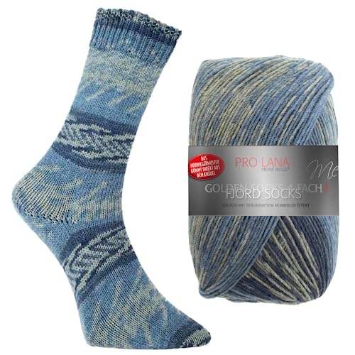 Pro Lana Fjord Socks Color 197 - Ovillo de lana para tejer (100 g, 400 m)