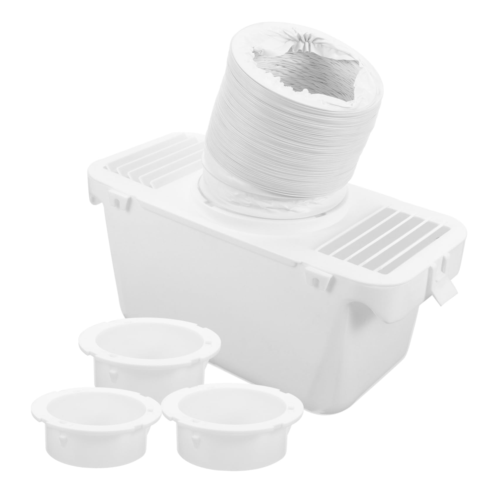 Conector de Manguera de Ventilación para Secadora, 1 Juego, Plástico Blanco