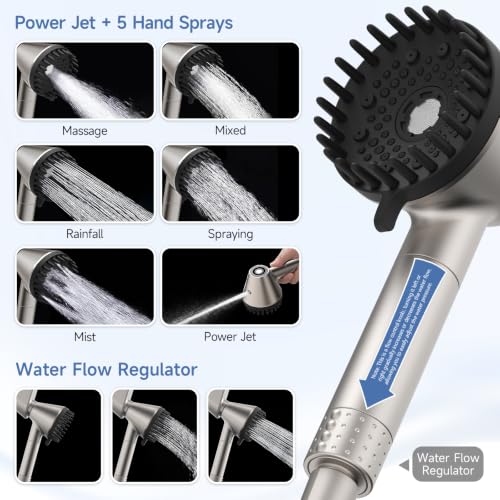 Image of Shower Head with Handheld - High Pressure Filtered Hand Held Showerheads