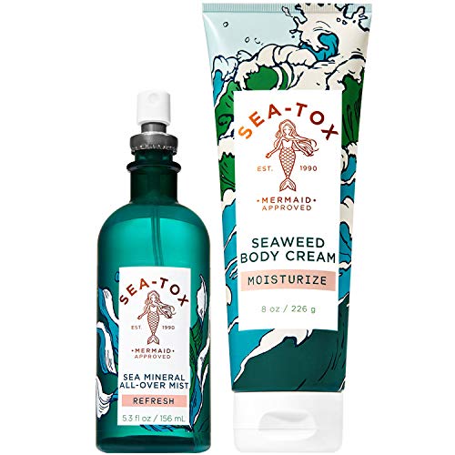 Bath and Body Works SEA-TOX Sea Mineral All Over Mist & Seaweed Body Cream set