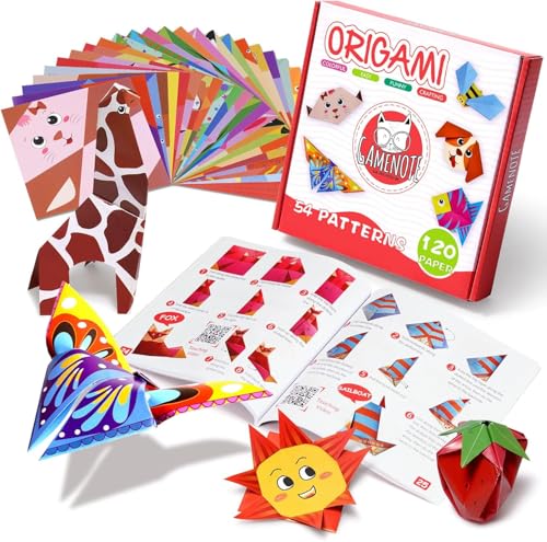 Image of DIY Art & Craft Kits for Boys /Girls 4-8years Old Mess Free No GUE,No Scissors Art Kits, Fun Activity Drawing for Child (Paper Origami)
