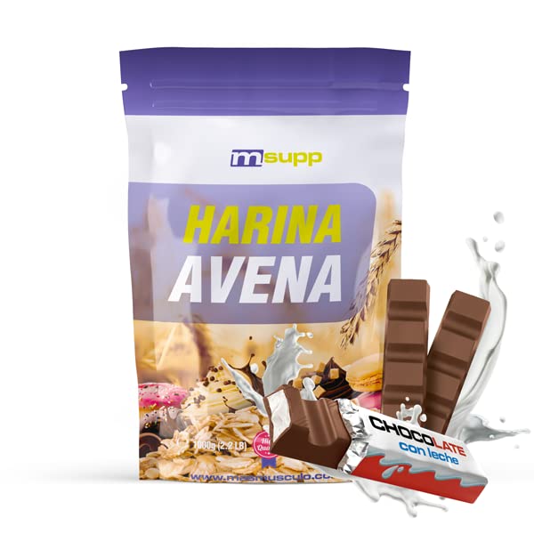 MM Supplements - Harina de Avena - 1 kg - Fuente de Proteína - Favorece la Flora Intestinal - Saciante Apetito - Chocolate con Leche