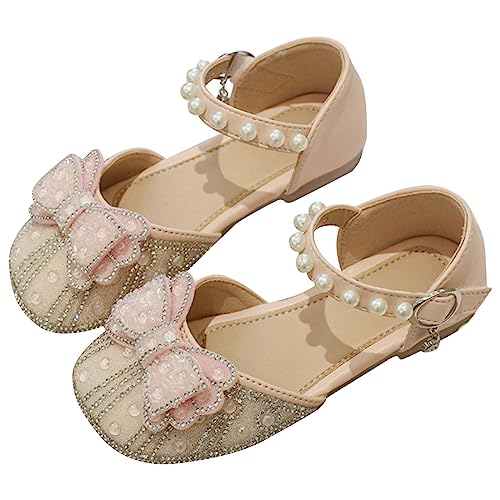 summer shoes for girls Bow Mary Jane Shoes Ballerina with Satin Ankle Tie for Wedding Birthday Party