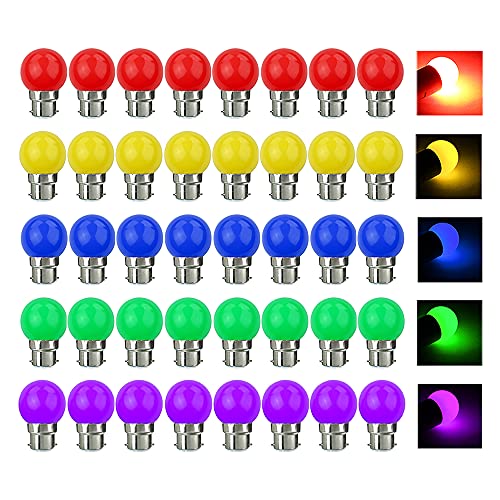 V-TOO Ampoule LED Couleur B22 3W équivalente 30W 240LM AC 220V-240V B22 Baïonnette Ampoules...