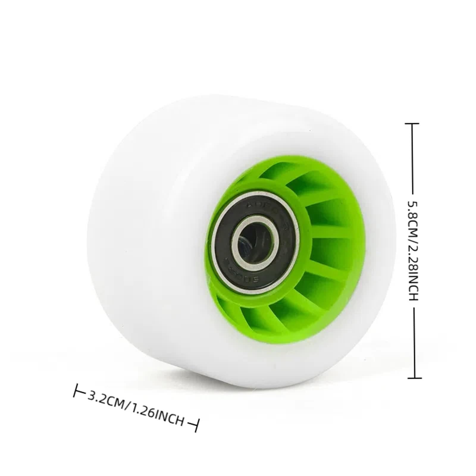 Longboard Skateboard-Räder, 8 Stück, 92 A, Quad-Rollschuh-Räder, 58 x 32 mm, mit Kugellagern, für zweireihiges Skaten, Quad-Skates, Zubehör, Outdoor