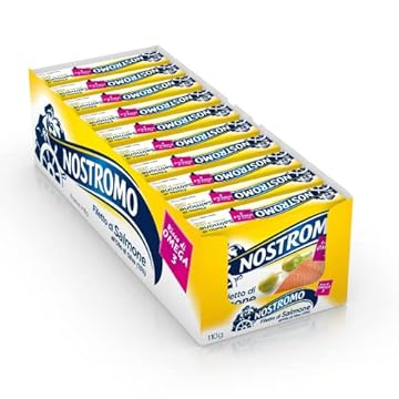 Nostromo Filetto di Salmone all’Olio di Oliva 110g – Confezione da 10 Lattine, Ricco di Omega 3, Senza Conservanti – Pesce in Scatola di Alta Qualità