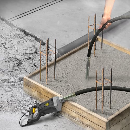 Fartools VB 1200 Rüttler für Beton, 1200 W, mit Vibrationsnadel, Länge 1,25 m, Durchmesser 35 mm, Geschwindigkeit 4200 U/min