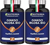 Ginkgo Biloba Biologico | Integratore per Memoria e Concentrazione | Aumenta le Prestazioni Cerebrali | Con Salvia Biologica (Confezione da 2)