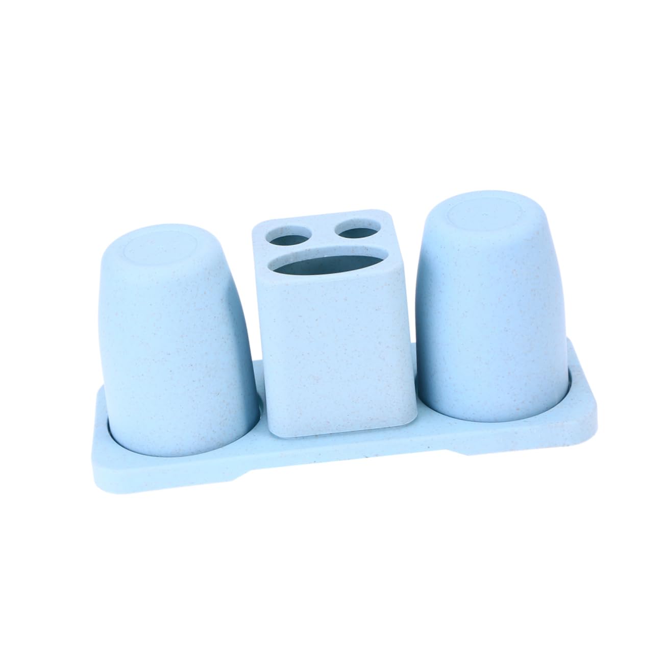 ABOOFAN Toothbrush Holder Bathroom Straw Toothpaste and Cup Organizer Nordic -Saving Storage for Family Use Includes Cups Each and Capacity Base