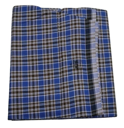 chank 2.25 Meters Brand Lungi - XL Size - Jumbo Size - Model 13#Sangu Mark Lungi-picture-54