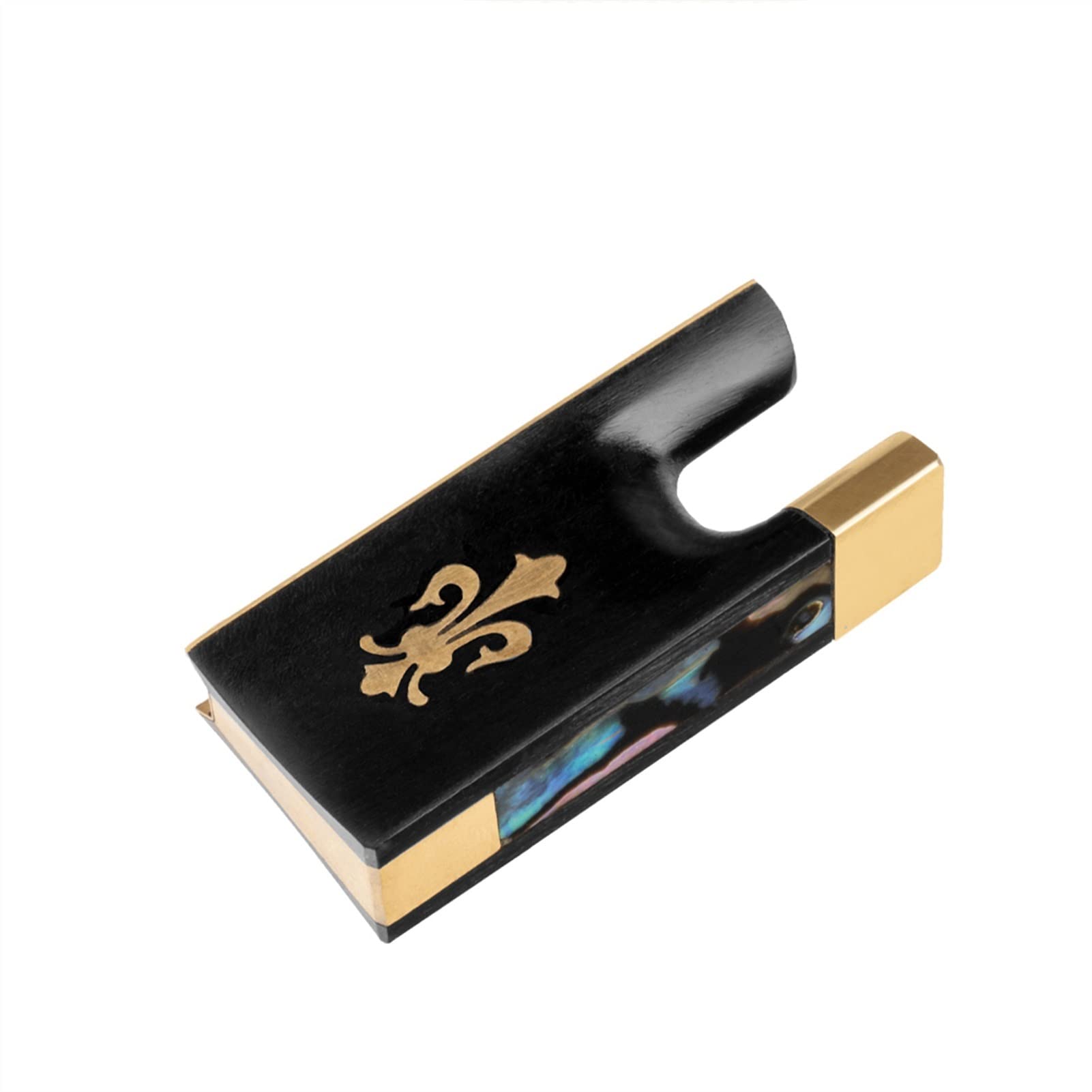 Tsts Onecolor Violin Parts Violin Bow Frog Ebony Abalone Shell Slide Poplar Flower Brass For 4/4 Violin Bow Accessories