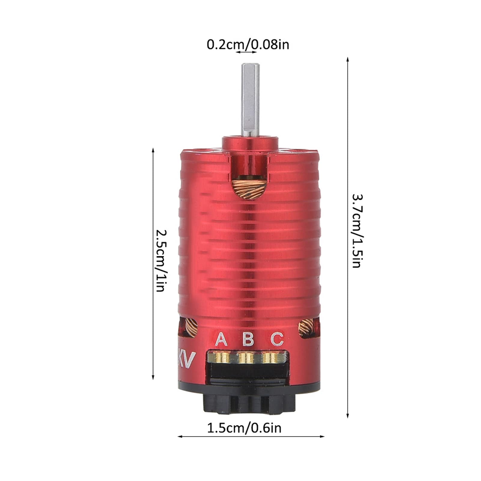VGEBY RC Brushless Motor, 3500KV 2Poles Brushless Motor RC Scale Short Course Truck for 1/24 1/28 RC Model Car - Image 2