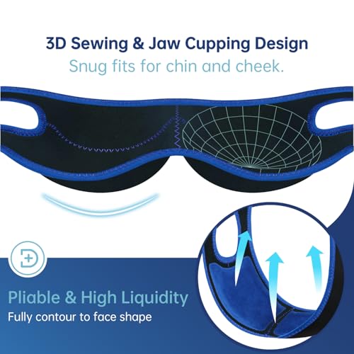 Image of Wisdom Teeth Ice Pack Head Wrap Jaw Face Ice Pack with 4 Gel Packs for Wisdom Teeth Removal Extraction Toothache Pain Relief Facial Face Oral Surgery TMJ Tonsillectomy Recovery Cosmetic Procedure