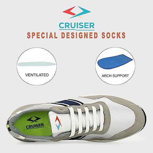 Image of Cruiser Mens Running Shoes|Everyday Sneakers with Effortless Vibes|Casual Breathable Walking Shoes|Sport Athletic Sneakers|Gym Comfortable Lightweight Shoes (Pace-1)