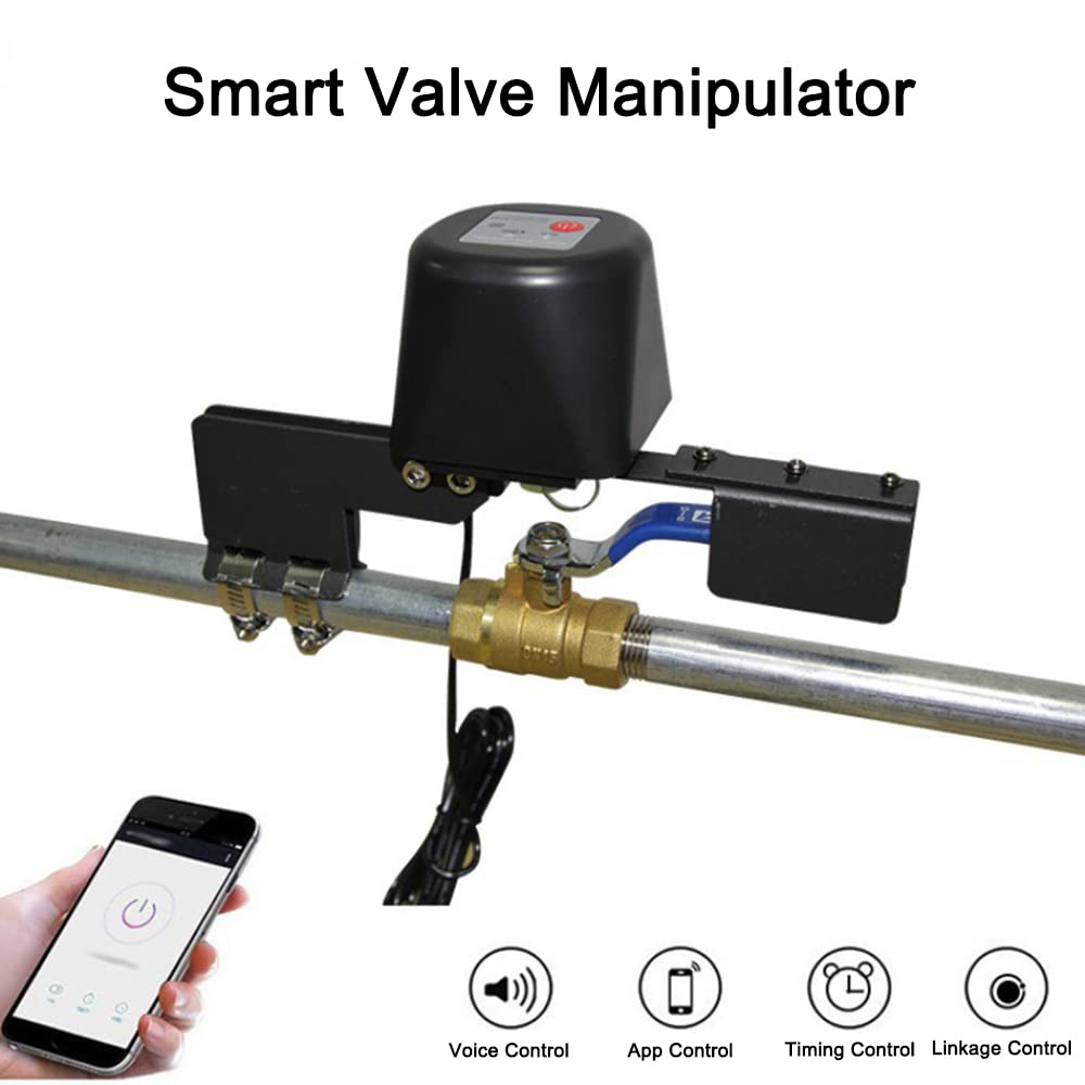 Contrôle intelligent de la valve, télécommande sans fil WiFi ou Bluetooth, minuteur, interrupteur d'arrosage intelligent pour arrêt automatique du gazoduc, prise européenne