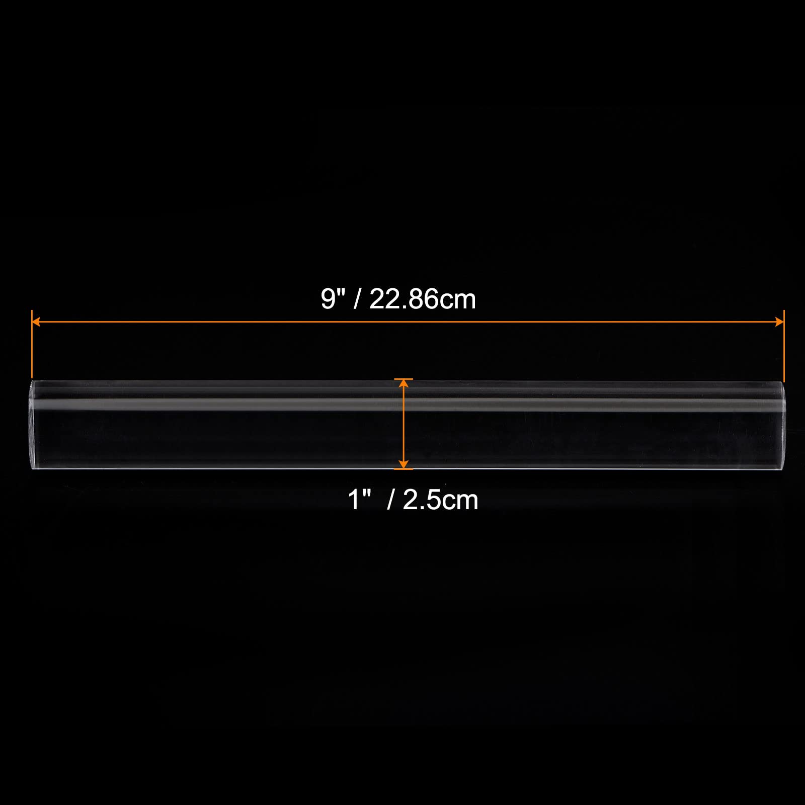 HARFINGTON Acrylic Clay Roller 9 Inch x 1 Inch Solid Non-Stick Plastic Round Tube Roller Polymer Clay Rod Fondant Rolling Pin for Shaping, Sculpting, Modeling DIY Crafts, Transparent