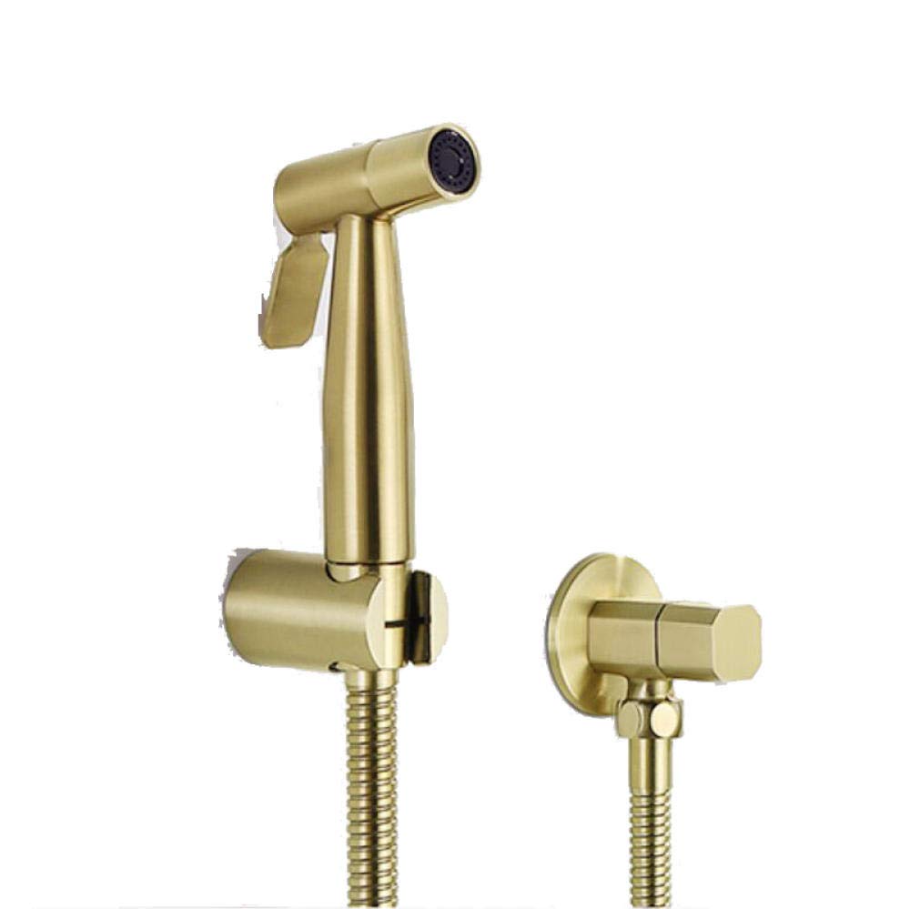 Idroscopino Kit Oro Spazzolato Antico Spruzzatore Per Bidet Tenuto In Mano Set Di Valvole Per Bidet In Acciaio Inossidabile Set Di Valvole Per Doccetta