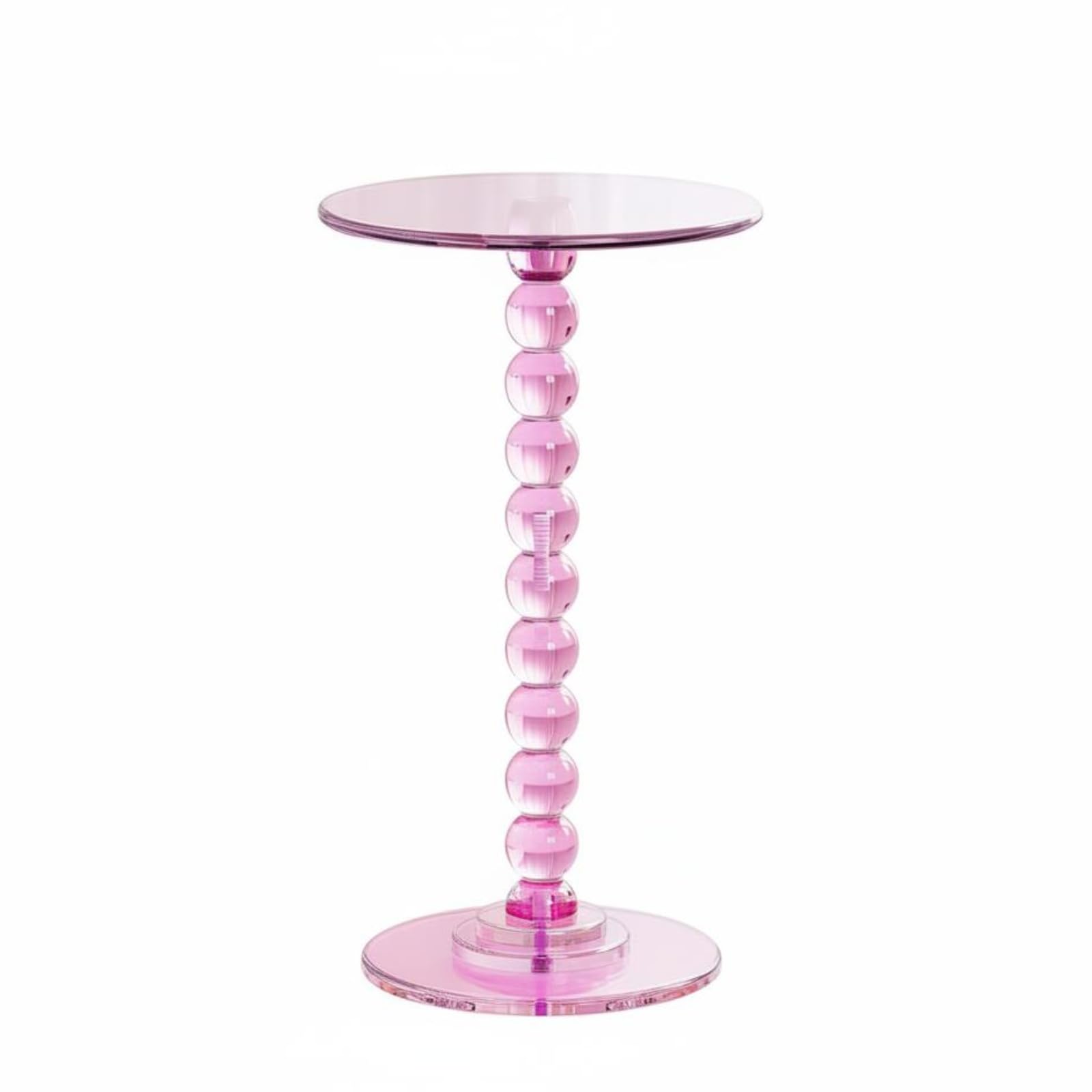 Mesa de centro flotante rosa ideal para decorar el rincón de lectura junto al sillón