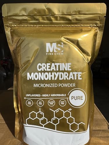 Instant Creatine Monohydrate Powder 500 Grams (1.1 Lb), 5000mg Pe...