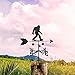 3D Animal Metal Weather Vane, Roof Weather Vane Wind Direction Indicator Roof Decoration Accessories for Garden Patio Roof Decoration (Ape)