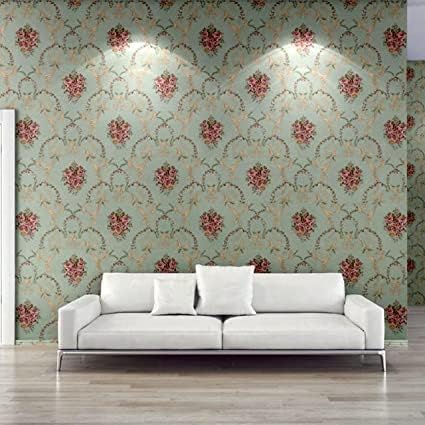 Image of SARVATRAY Self-Adhesive Wallpaper - Oil Proof Heat Resistant Kitchen Stickers, Wall Stickers, 1.5 X 9.5 SQ FT(3 M Floral Pista WS)