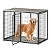GOWE 47'' Dog Crate Dog Cage Furniture with 3 Doors,for Large & Medium Dogs.Grey.