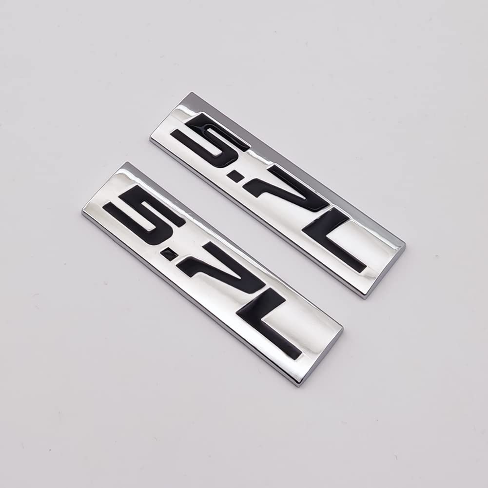 AxleZx Lot De 2 Emblèmes De Voiture En Métal Chromé 6 L Avec Logo