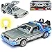 Produktbild Delorean DMC Zurück in die Zukunft Back to The Future II mit anklappbaren Rädern und Beleuchtung 1/24 Jada Modell Auto