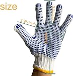 Safety Gants de travail, 24 Pack Gants en coton pour hommes & Gants pour la construction de garage pour femmes, points antidérapants