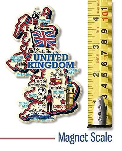 United Kingdom Jumbo Country Map Magnet by Classic Magnets, Collectible Souvenirs Made in The USA