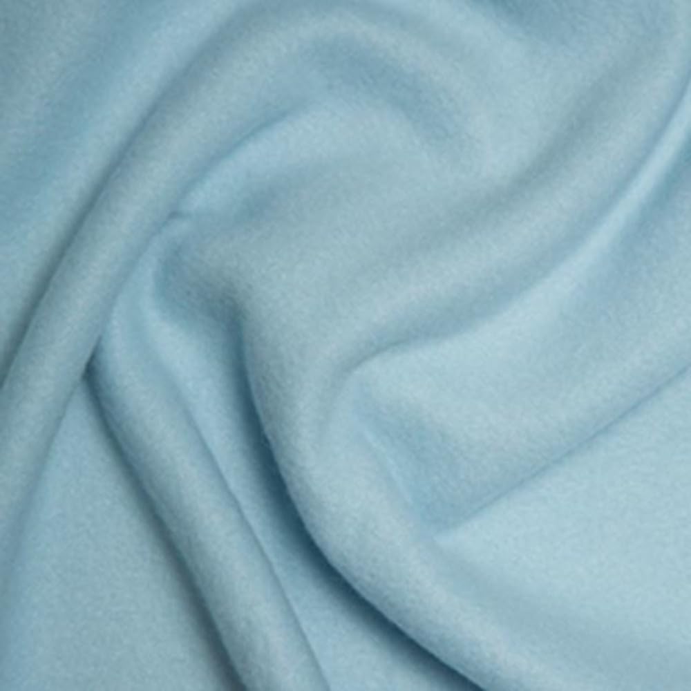 Oh Sew Crafty Limited Pale Blue Plain Coloured Polar Fleece Anti Pil Fabric 150Cm Wide (Sold Per Metre) (Pale Blue)