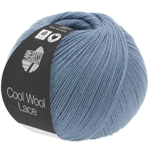 LANA GROSSA Cool Wool Lace | Extrafeine Merinowolle waschmaschinenfest und filzfrei | Handstrickgarn aus 100% Schurwolle (Merino) | 50g Wolle zum Stricken & Häkeln | 400m Garn FB 2