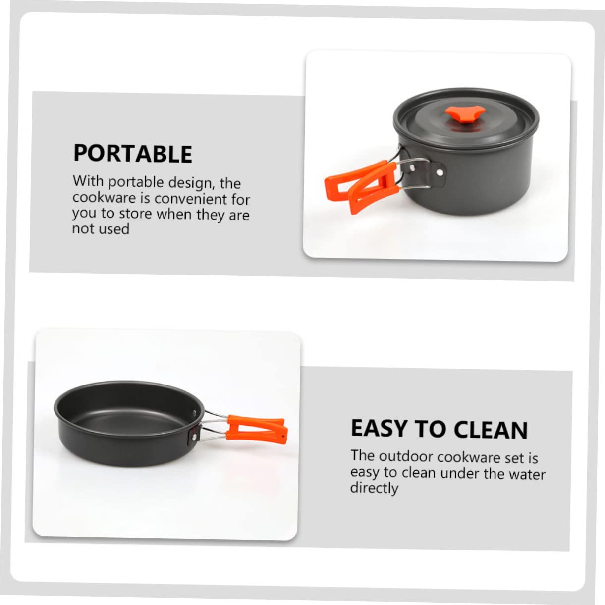 2 Set Picnic Kit Completo per Persone per Escursioni e Attività Outdoor
