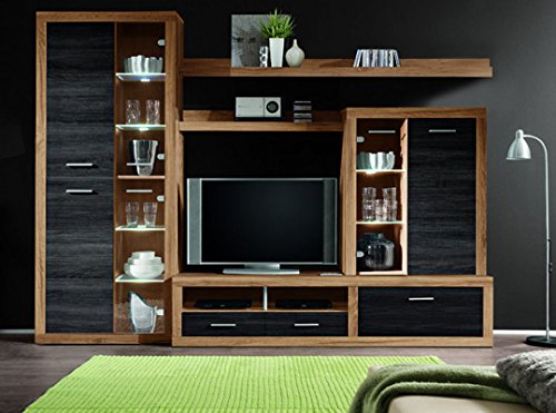 Preisvergleich Produktbild Wohnorama Can-Can-5 Anbauwand Satin / Touchwood