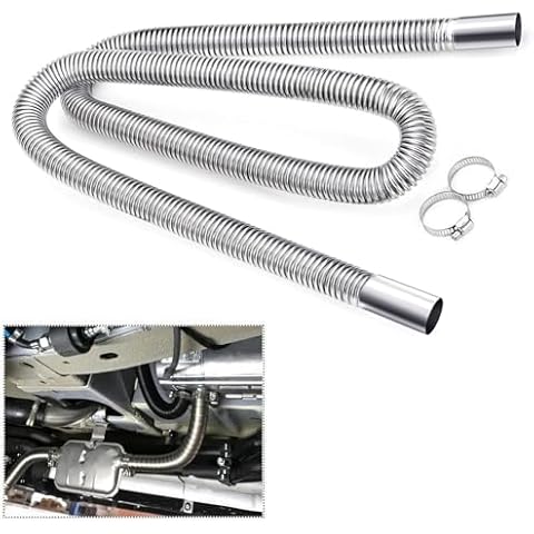 COLOR TREE 1 inch Stainless Steel Exhaust Pipe Parking Air Heater Fuel Tank Diesel Gas Vent Hose Length 78 Inch Cover