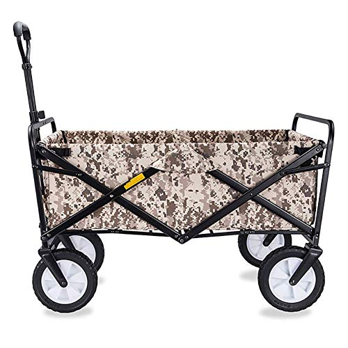 Gartenwagen, Faltbarer Wagen, robuster Festivalwagen, Ziehwagen, Transportwagen, zusammenklappbar mit Bremsrädern, 80 kg/176 Pfund Kapazität